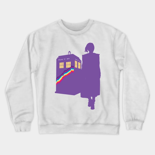 13TH DOCTOR RAINBOW Crewneck Sweatshirt by KARMADESIGNER T-SHIRT SHOP